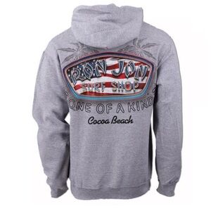 Ron Jon Faded Distressed Flag hoodie